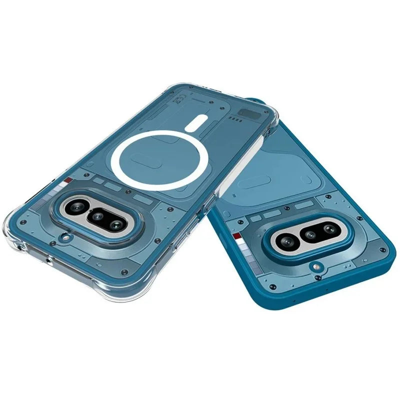 WANLONFENG for Nothing Phone (4a)  WL2 Series 2.0mm Magnetic Case Clear TPU Phone Back Cover with Screen Films - Transparent - 5
