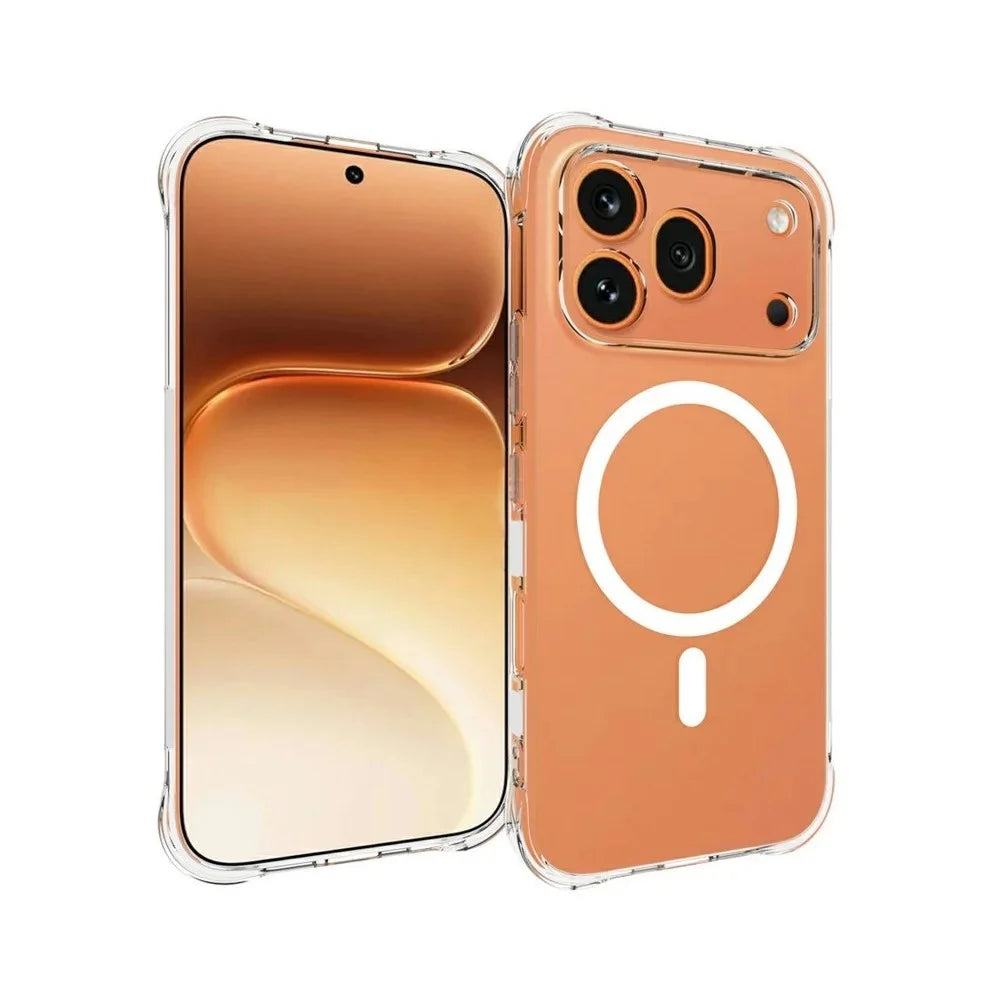 WANLONFENG for Honor 600 Pro 5G  WL2 Series 2.0mm Magnetic Case Clear TPU Phone Back Cover with Screen Films - Transparent - 2