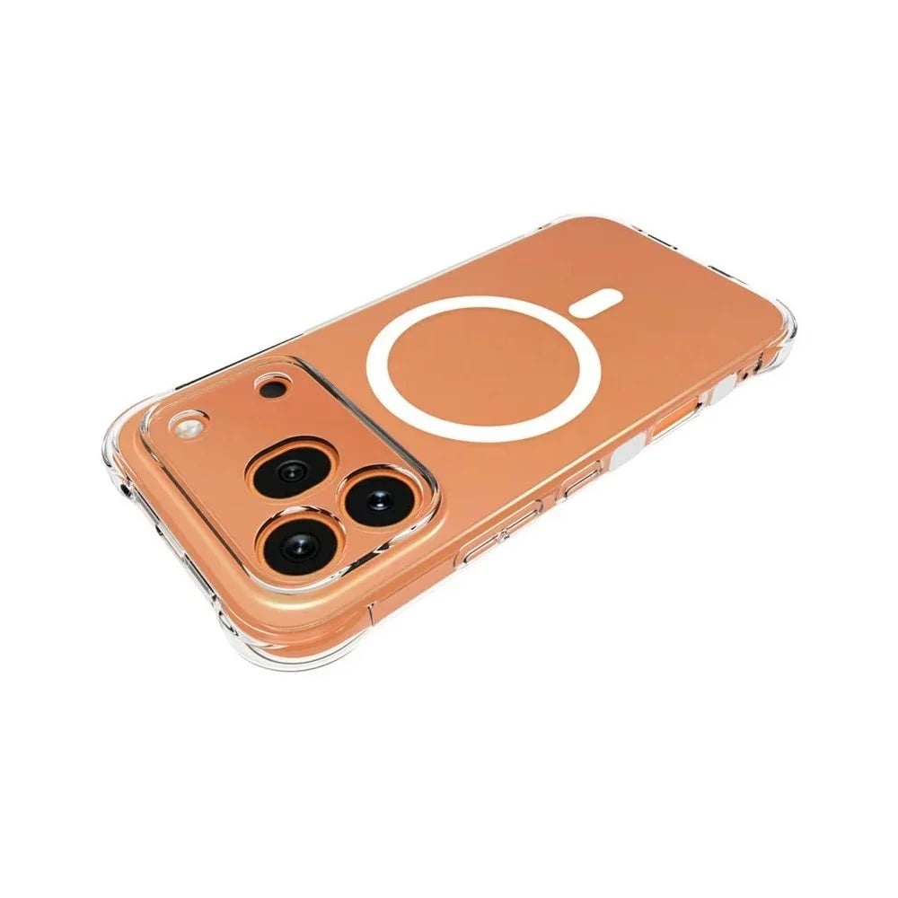 WANLONFENG for Honor 600 Pro 5G  WL2 Series 2.0mm Magnetic Case Clear TPU Phone Back Cover with Screen Films - Transparent - 4