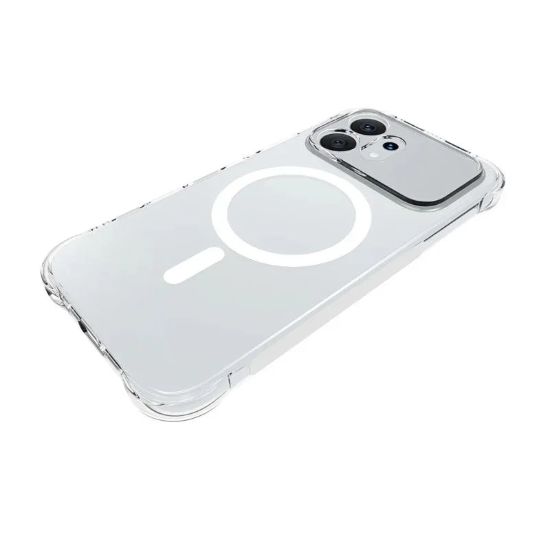 WANLONFENG for Honor 600 5G  WL2 Series 2.0mm Magnetic Case Clear TPU Phone Back Cover with Screen Films - Transparent - 4