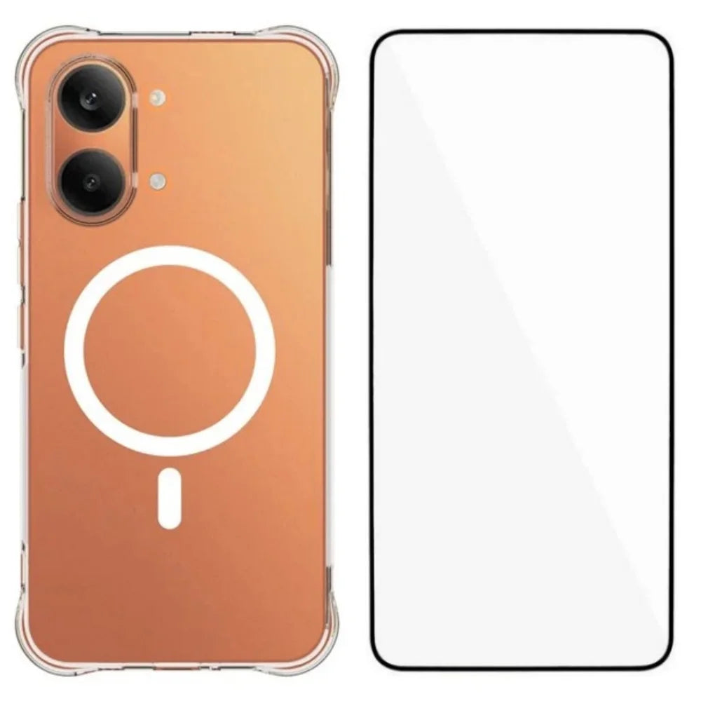 WANLONFENG for Xiaomi Poco X8 Pro Max 5G / Xiaomi Redmi Turbo 5 Max 5G  WL2 Series 2.0mm Magnetic Case Clear TPU Phone Back Cover with Screen Films - Transparent - 1
