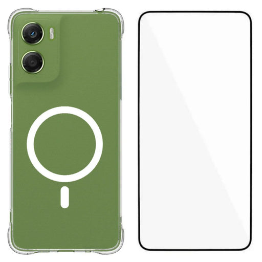 WANLONFENG for Motorola Moto G06 Power 4G / Motorola Moto G06 4G  WL2 Series 2.0mm Magnetic Case Clear TPU Phone Back Cover with Screen Films - Transparent - 1