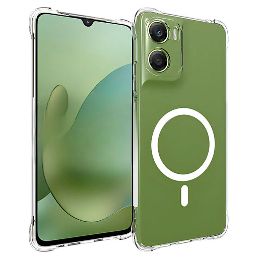 WANLONFENG for Motorola Moto G06 Power 4G / Motorola Moto G06 4G  WL2 Series 2.0mm Magnetic Case Clear TPU Phone Back Cover with Screen Films - Transparent - 2