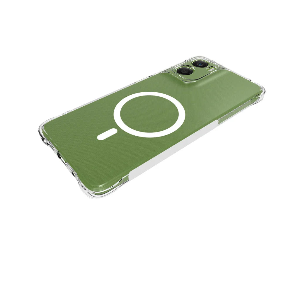 WANLONFENG for Motorola Moto G06 Power 4G / Motorola Moto G06 4G  WL2 Series 2.0mm Magnetic Case Clear TPU Phone Back Cover with Screen Films - Transparent - 3