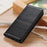 For Samsung Galaxy A54 5G Litchi Texture Split Leather Stand Case Wallet Magnetic Auto-absorbed Inner TPU Cover - Black - 6