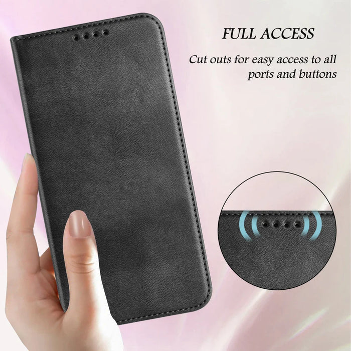 For Nothing Phone (4a) Pro Wallet Cases Retro Texture RFID Blocking Leather Phone Cover - Black - 7