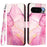 For Google Pixel 11 Pro XL Case with Strap Marble Pattern Leather Phone Cover Card Holder - Pink / Purple / Gold LS001 - 1