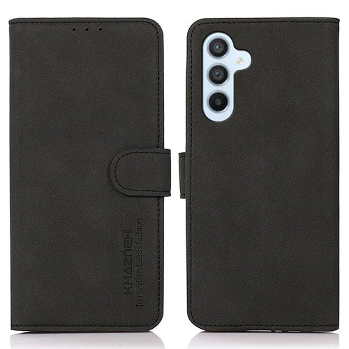 KHAZNEH For Samsung Galaxy A54 5G Textured PU Leather Wallet Phone Case Secure Magnetic Closure Stand Function Flip Cover - Black - 1
