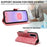 For Samsung Galaxy A27 5G Leather Wallet Case Sunflower Imprinted Phone Cover - Pink - 3