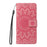 For Samsung Galaxy A27 5G Leather Wallet Case Sunflower Imprinted Phone Cover - Pink - 4