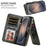 For Samsung Galaxy S26+ Phone Case PU Leather Zipper Wallet Detachable Cover - Green - 4