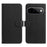 For Google Pixel 11 Pro XL Case Wallet Stand Litchi Texture Genuine Cow Leather Flip Phone Cover - Black - 1
