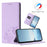 For Nothing Phone (4a) Pro Wallet Case RFID Blocking Butterfly Imprinted Magnetic Flip Leather Cover - Light Purple - 4