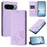 For Google Pixel 11 Pro XL Wallet Case RFID Blocking Butterfly Imprinted Magnetic Flip Leather Cover - Light Purple - 2