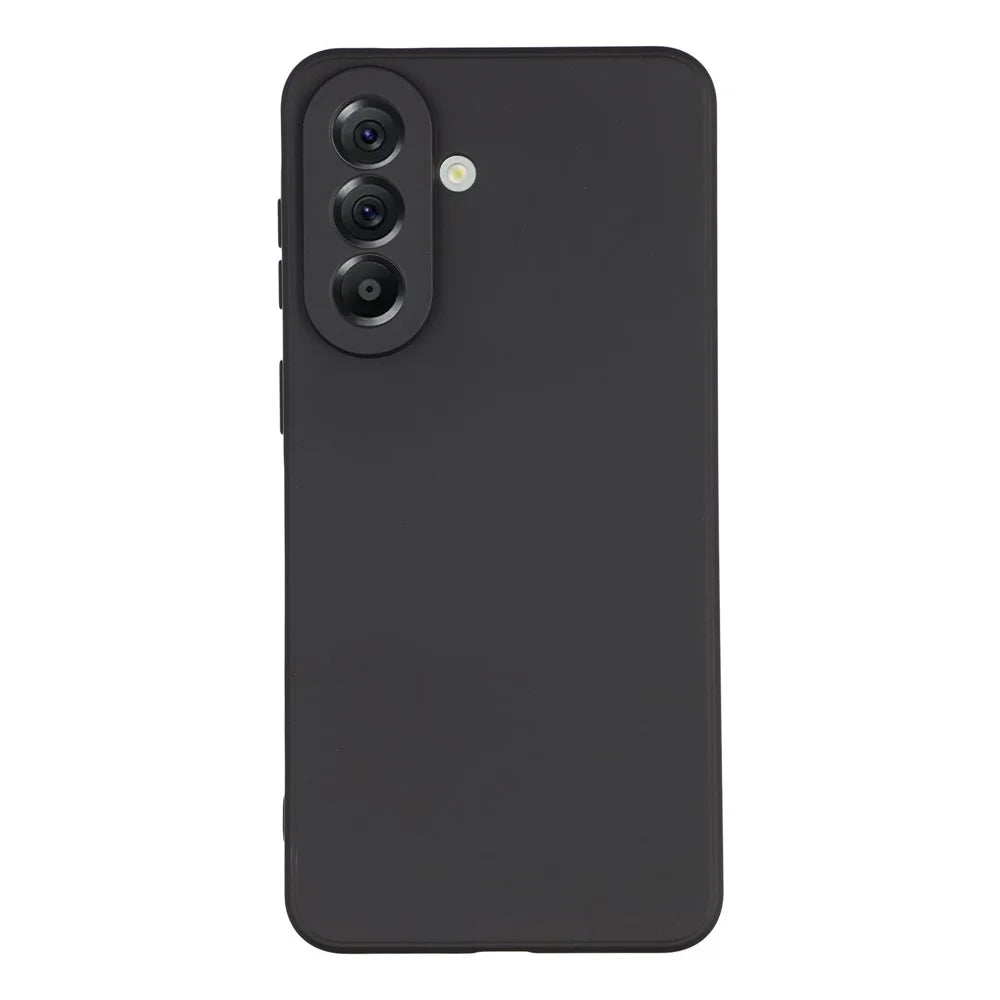 AMORUS For Samsung Galaxy A57 5G Case Precise Cutouts TPU Fiber Lining Shockproof Phone Cover - Black - 1
