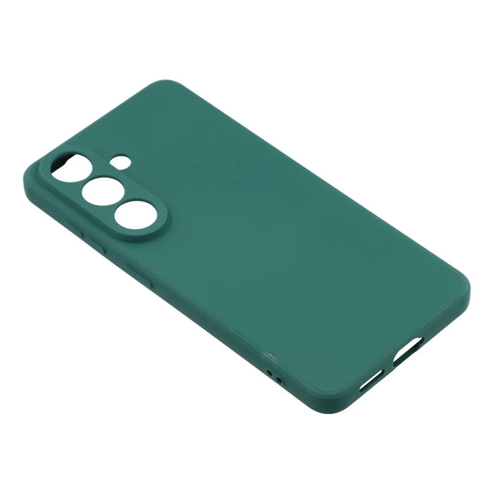 For Samsung Galaxy S26+ Case TPU Back Soft Anti-Scratch Fiber Lining Phone Cover - Army Green - 4