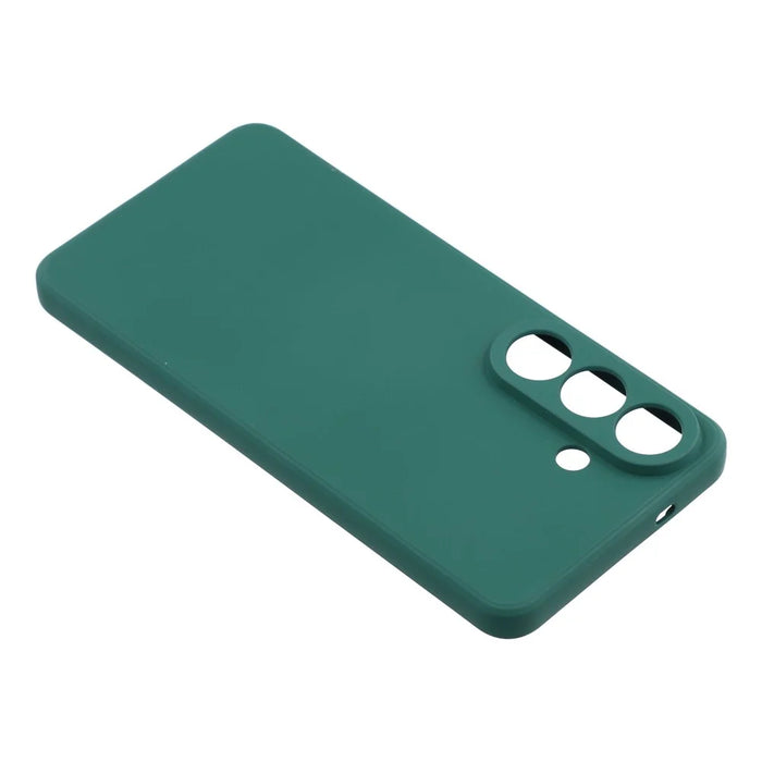 For Samsung Galaxy S26+ Case TPU Back Soft Anti-Scratch Fiber Lining Phone Cover - Army Green - 5