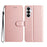 For Samsung Galaxy A27 5G Wallet Case Leather Folio Phone Cover Magnetic Clasp - Rose Gold - 1