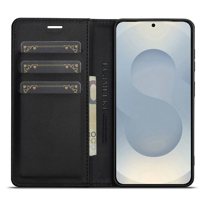 LC.IMEEKE For Samsung Galaxy A27 5G Wallet Case Carbon Fiber Texture Leather Phone Cover - Vertical Stripe - 2