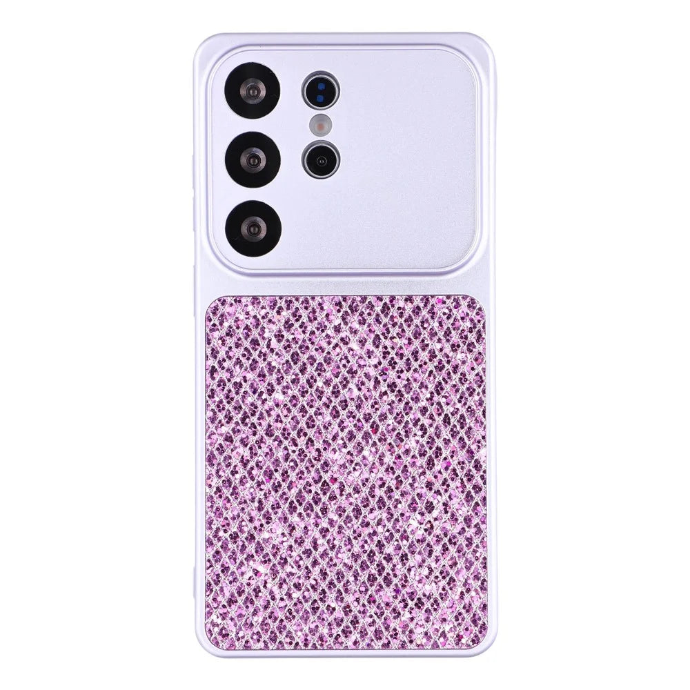 For Samsung Galaxy S25 Ultra Case Diamond Glitter TPU Shockproof Cover - Purple - 1