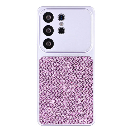 For Samsung Galaxy S25 Ultra Case Diamond Glitter TPU Shockproof Cover - Purple - 1