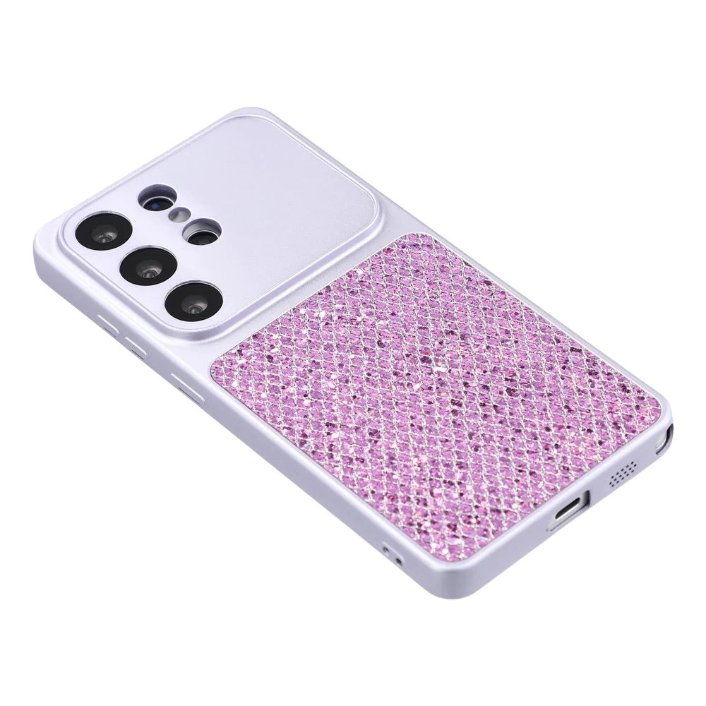 For Samsung Galaxy S25 Ultra Case Diamond Glitter TPU Shockproof Cover - Purple - 5