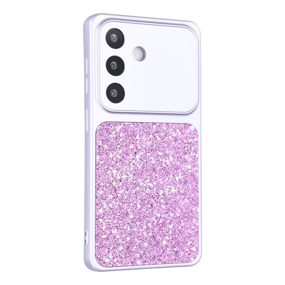 For Samsung Galaxy S25 FE Case Diamond Glitter TPU Shockproof Cover - Purple - 4