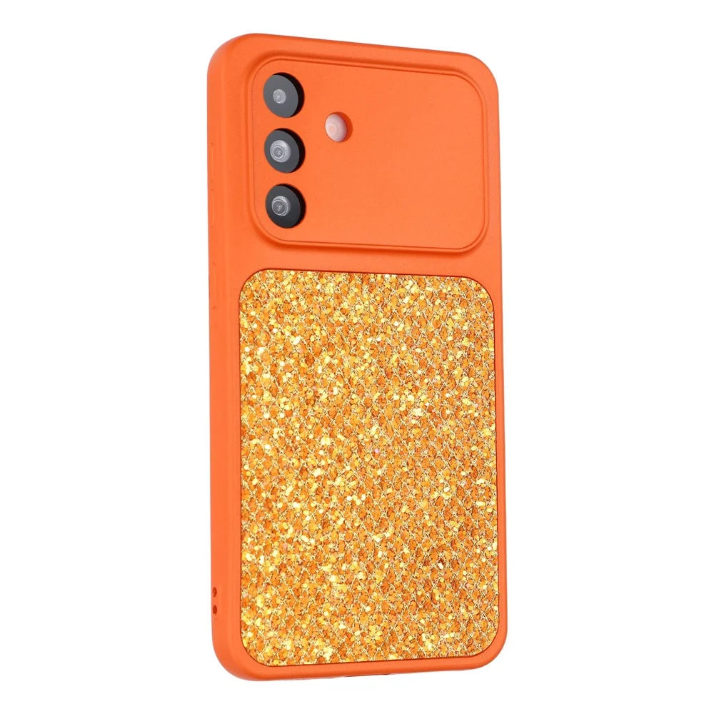 Case For Samsung Galaxy A18 5G / A18 4G / A17 5G / A17 4G Diamond Glitter TPU Shockproof Cover - Orange - 3