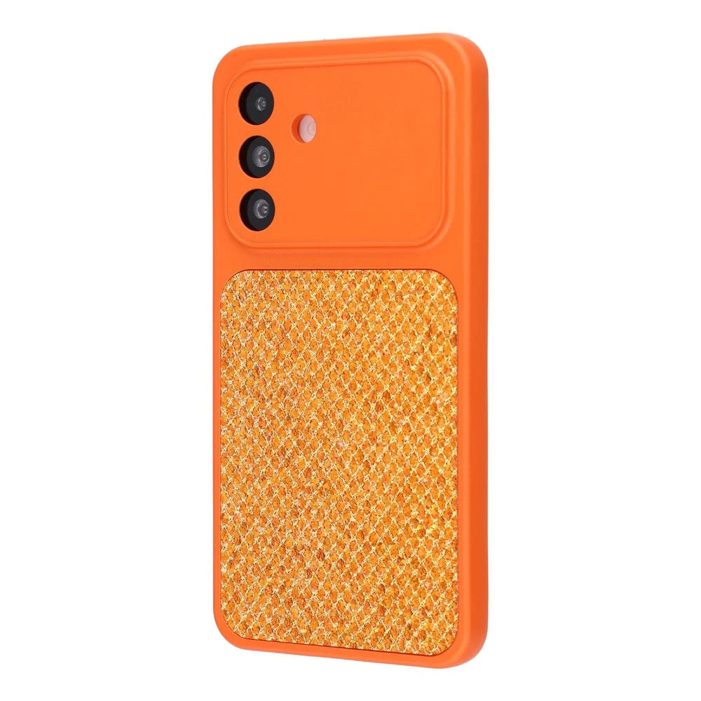 Case For Samsung Galaxy A18 5G / A18 4G / A17 5G / A17 4G Diamond Glitter TPU Shockproof Cover - Orange - 4