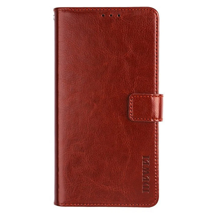 IDEWEI For TECNO Pova 4 4G Overall Coverage PU Leather Flip Stand Wallet Cover Crazy Horse Texture Phone Protective Case - Brown - 7