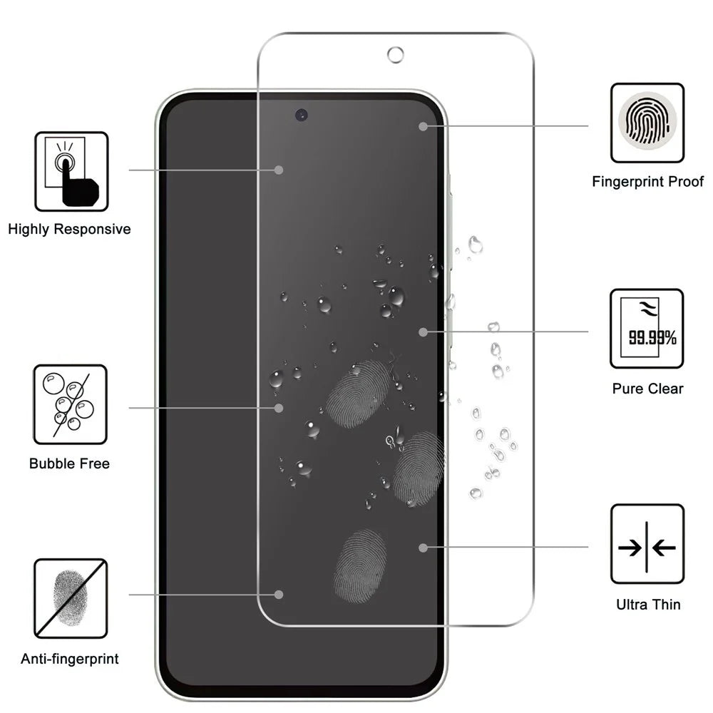 For Samsung Galaxy A27 5G Clear TPU Anti-Scratch Phone Case + 2.5D Arc Edge Screen Protector - 2
