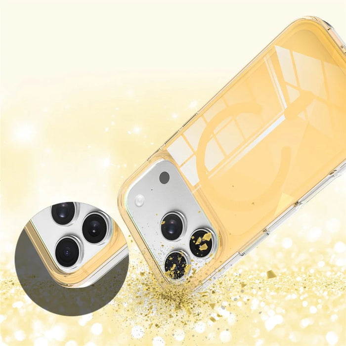 For iPhone 17 Pro Max Case Compatible with MagSafe Neon Gradient TPU+PC Shockproof Phone Cover - Gold - 4