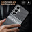 For Samsung Galaxy A37 5G Case Card Slot View Window Gradient Color Checkered Pattern Leather Phone Cover - Black - 4