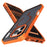 For iPhone 17 Pro Magnetic Case Electroplated Frame Skin-touch TPU+PC Phone Cover - Orange - 1