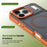 For iPhone 17 Pro Magnetic Case Electroplated Frame Skin-touch TPU+PC Phone Cover - Orange - 4