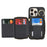 For iPhone 12 Pro Max  /  13 Pro Max Zipper Wallet Case Litchi Texture Leather Back Phone Cover with Metal Ring Holder - Black - 2