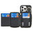 For iPhone 15 Pro Max Zipper Wallet Case Litchi Texture Leather Back Phone Cover with Metal Ring Holder - Black - 2