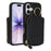 For iPhone 17 Zipper Wallet Case Litchi Texture Leather Back Phone Cover with Metal Ring Holder - Black - 1
