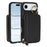 For iPhone Air Zipper Wallet Case Litchi Texture Leather Back Phone Cover with Metal Ring Holder - Black - 1
