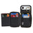 For iPhone Air Zipper Wallet Case Litchi Texture Leather Back Phone Cover with Metal Ring Holder - Black - 2