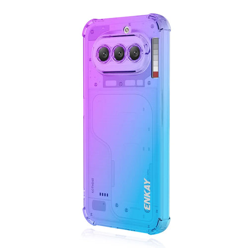 ENKAY for Nothing Phone (4a) TPU Case   Thickened Four Corner Drop-proof Phone Back Cover - Purple / Blue - 1
