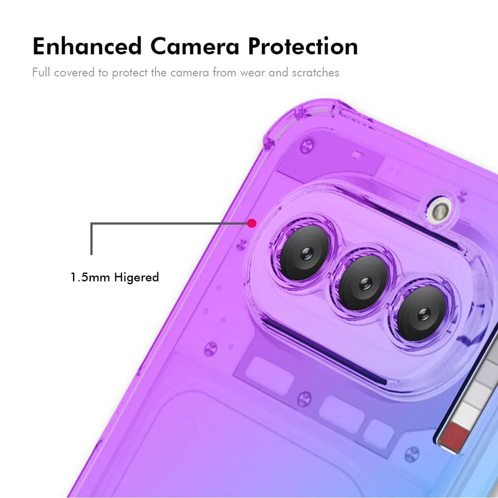 ENKAY for Nothing Phone (4a) TPU Case   Thickened Four Corner Drop-proof Phone Back Cover - Purple / Blue - 4