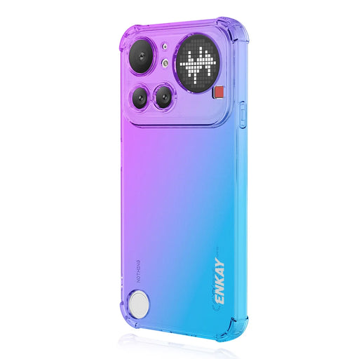 ENKAY for Nothing Phone (4a) Pro TPU Case   Thickened Four Corner Drop-proof Phone Back Cover - Purple / Blue - 1