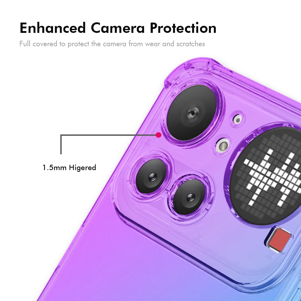 ENKAY for Nothing Phone (4a) Pro TPU Case   Thickened Four Corner Drop-proof Phone Back Cover - Purple / Blue - 4