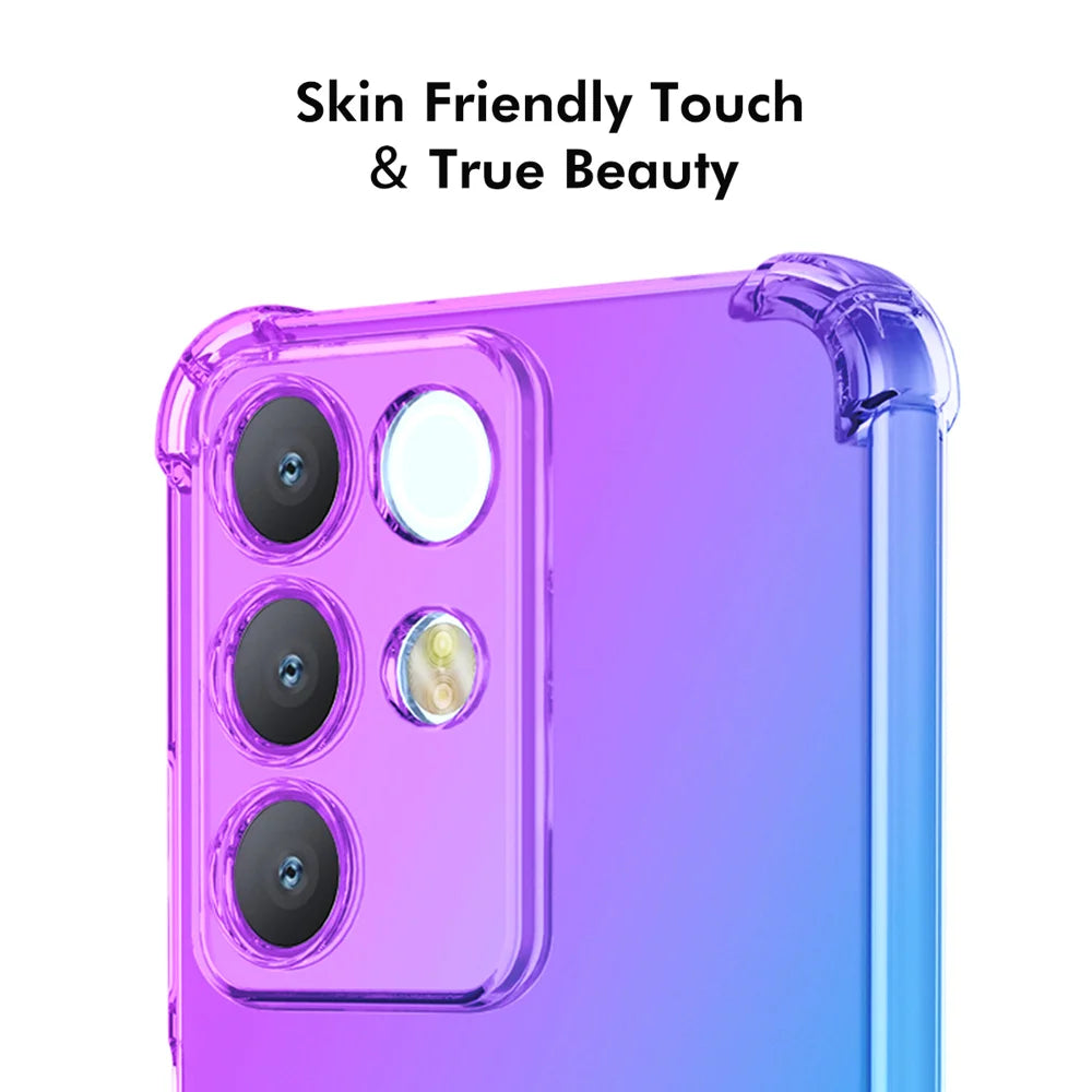ENKAY for Realme 15x (India) 5G / Realme C85 5G TPU Case   Thickened Four Corner Drop-proof Phone Back Cover - Purple / Blue - 5