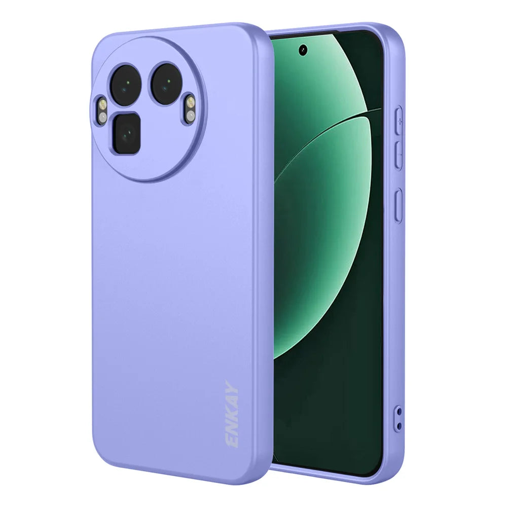 HAT PRINCE for Realme GT 8 Pro 5G ENKAY   Silicone Case Straight Edge Cell Phone Back Cover - Purple - 1