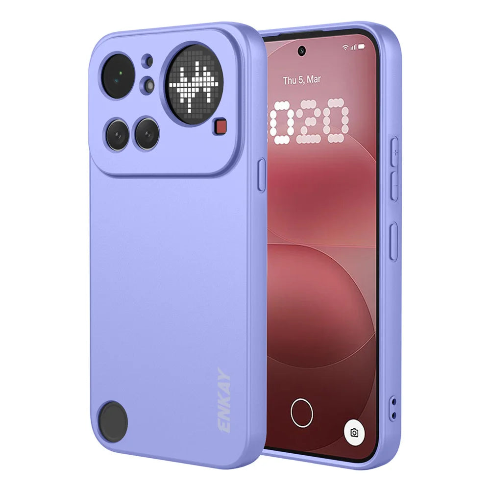 HAT PRINCE for Nothing Phone (4a) Pro ENKAY   Silicone Case Straight Edge Cell Phone Back Cover - Purple - 1