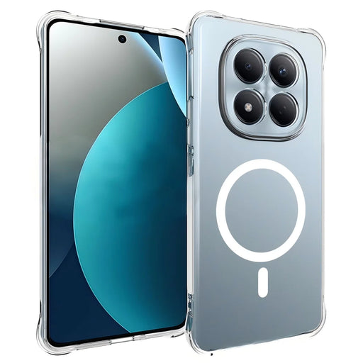 WANLONFENG for Xiaomi Redmi Note 15 Pro 5G (Global) WL2 Series 2.0mm Magnetic Case Clear TPU Phone Back Cover with Screen Films - Transparent - 2