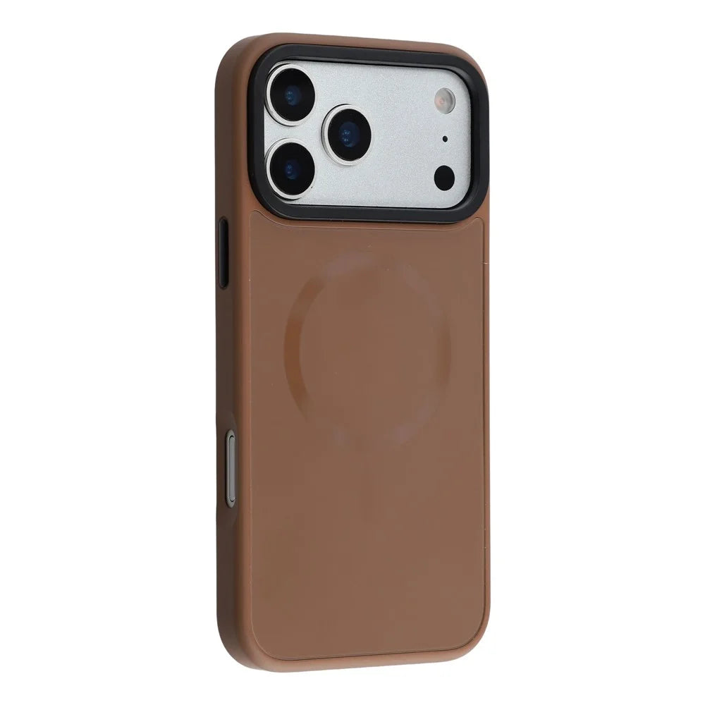 X-LEVEL for iPhone 17 Pro Max Magnetic Case Ultra Slim PC TPU Phone Cover - Brown - 3