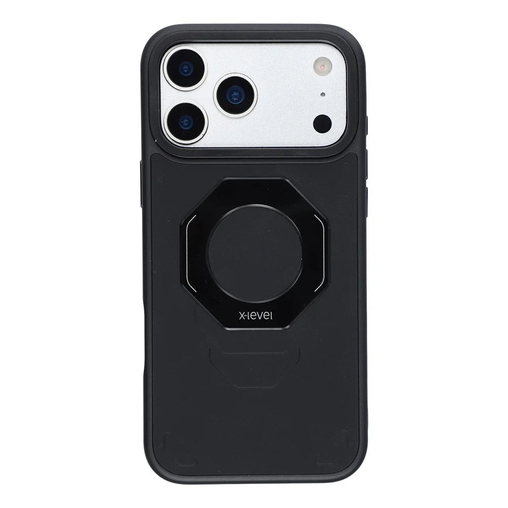 X-LEVEL for iPhone 17 Pro Magnetic Case TPU PC Shockproof Cover Compatible with MagSafe - Black - 1